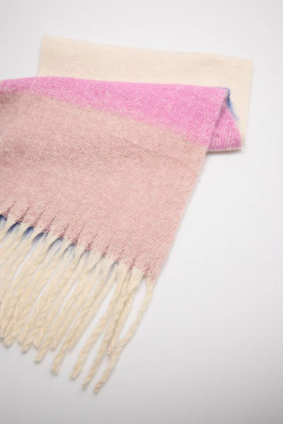 Écharpe à rayures rose