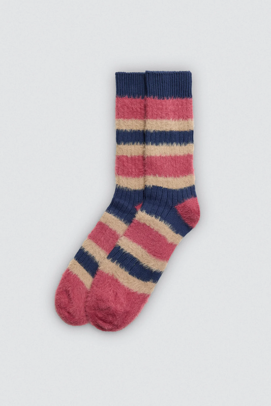 Paire de chaussette rayé rouge