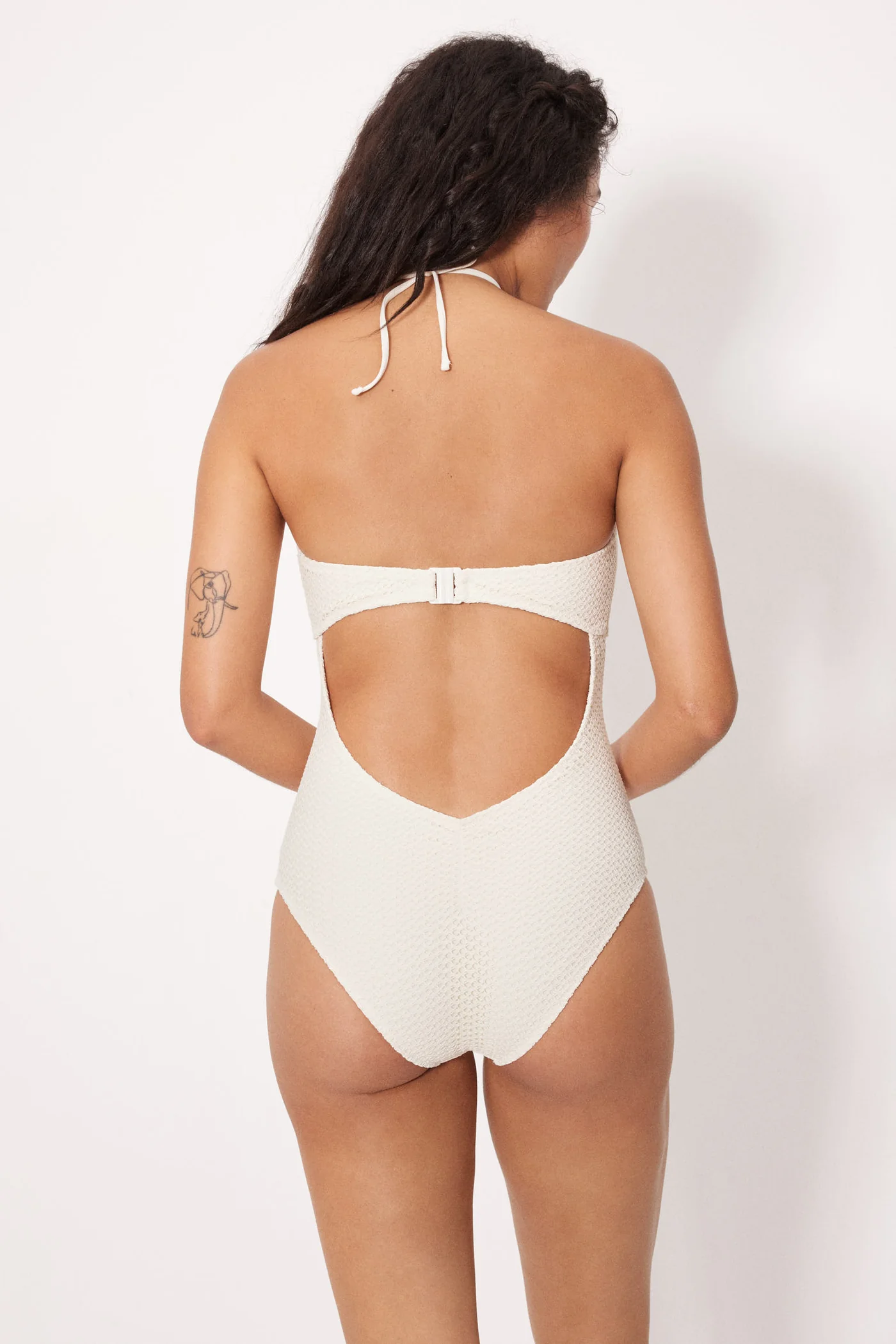 Maillot de bain en maille décolleté croisé