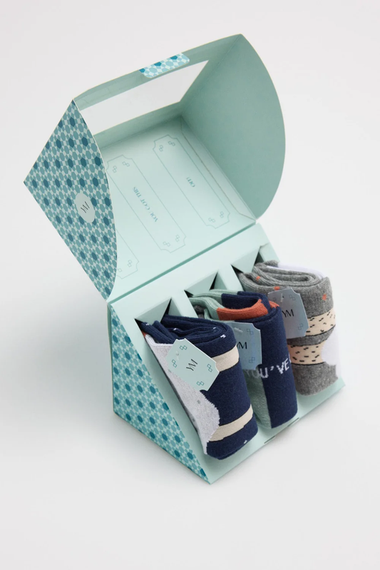 Coffret cadeau de 3 chaussettes homme