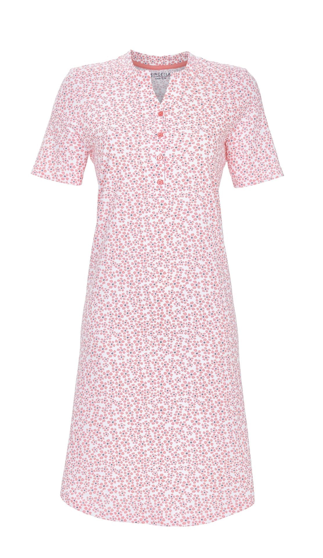 Chemise de nuit encolure à boutons
