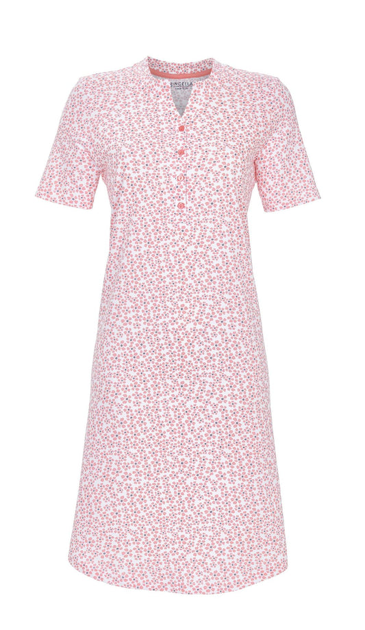 Chemise de nuit encolure à boutons