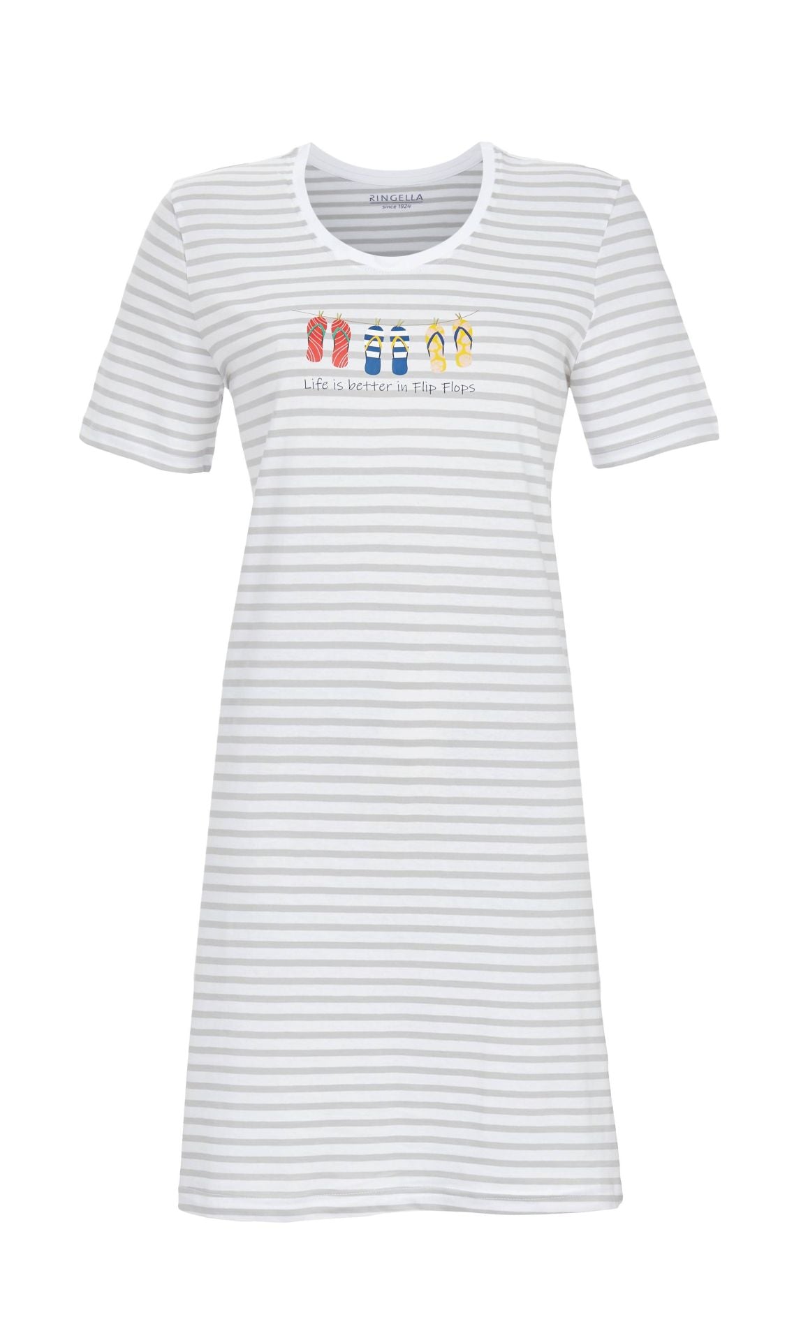 chemise de nuit à manches courtes tong